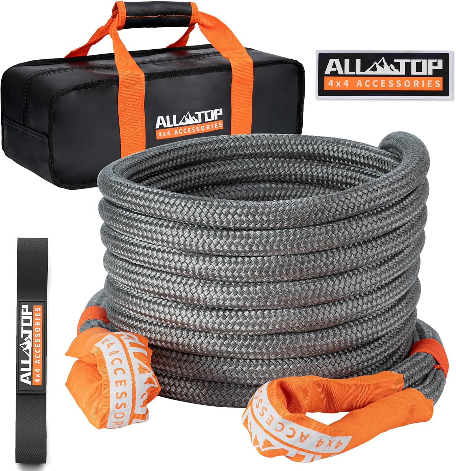 Kinetic Recovery Rope - 1in x 30ft - 48,000 Lbs - Gray