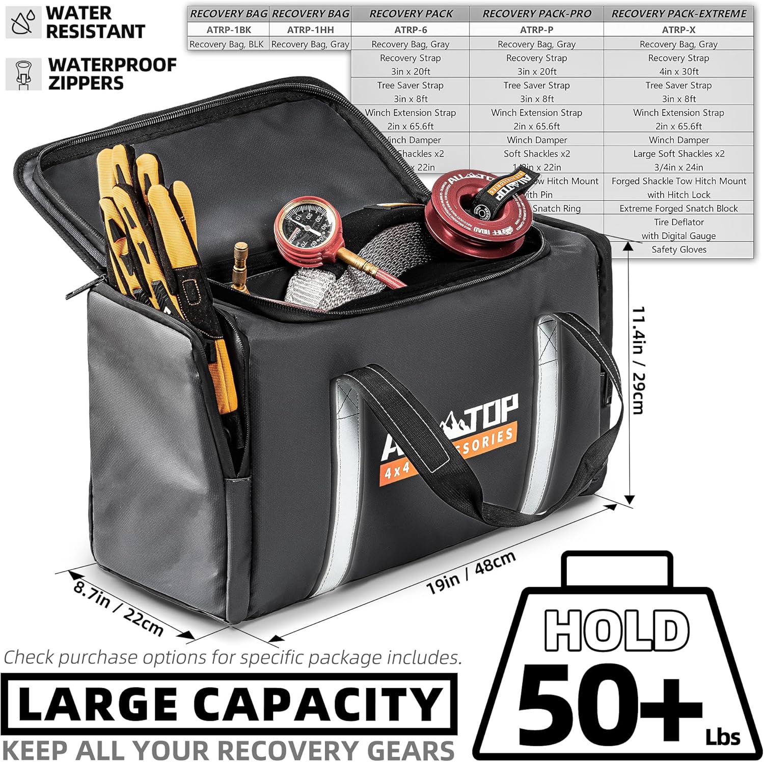 Recovery Pack Bag Black (Bag Only)