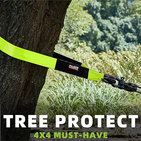 Tree Saver, Winch Extension Strap - 3in x 8ft - 32,000 Lbs（Green）