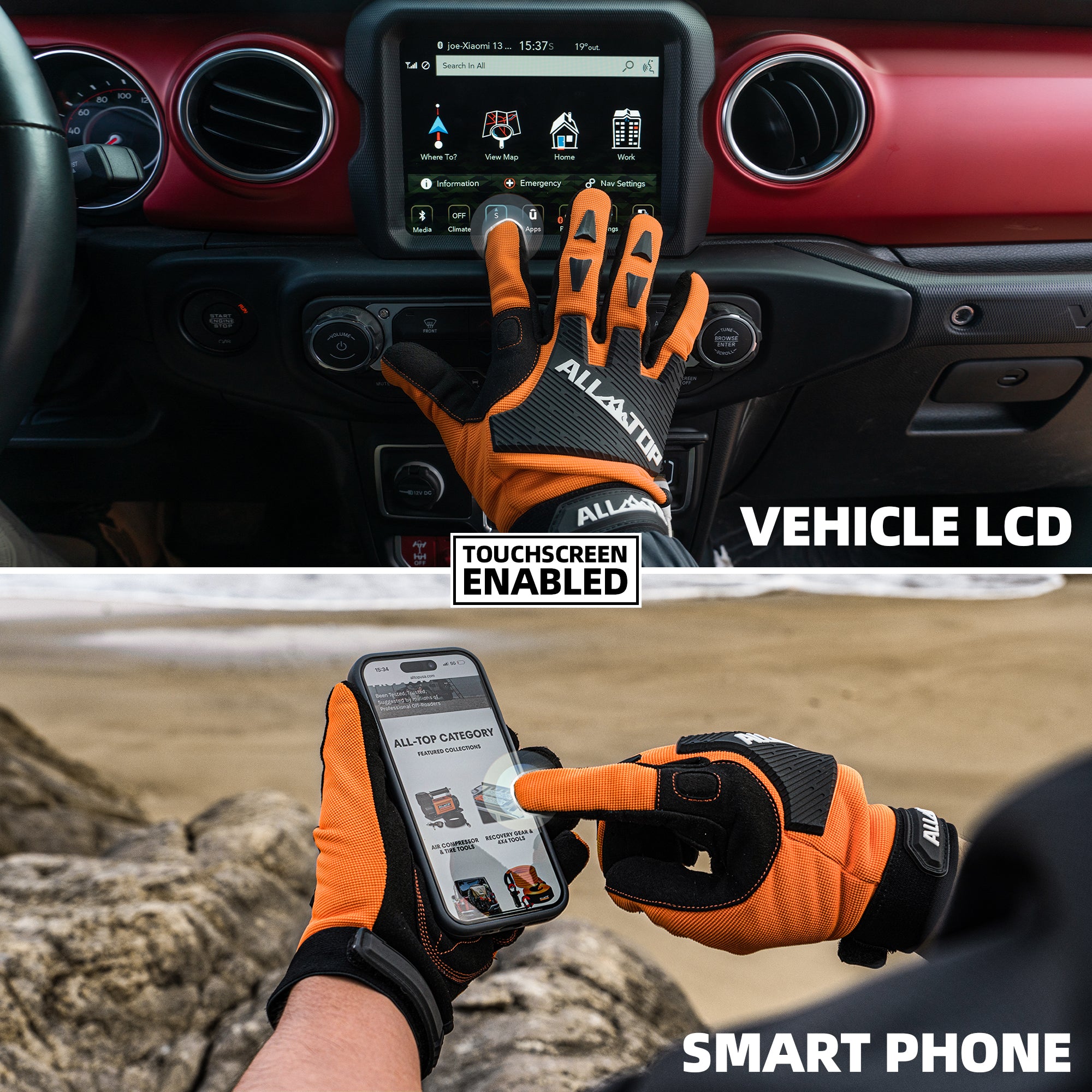 ALL-TOP 4x4 Work Gloves Orange